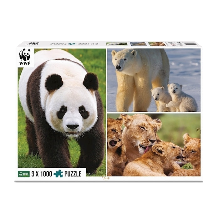 Ambassador | WWF Säugetiere - 3 x 1000 Teile Puzzles - Nur CHF 36.90! Jetzt kaufen auf fluxed.ch