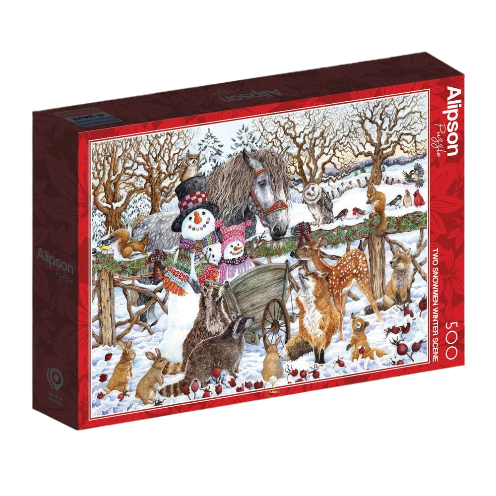 Alipson | Two snowmen winter scene - 500 Teile Puzzle - Nur CHF 13.90! Jetzt kaufen auf fluxed.ch