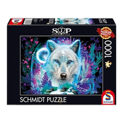 Schmidt - Neon Arktis-Wolf - 1000 Teile Puzzle