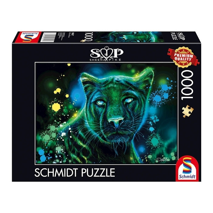 Schmidt - Neon blau-grüner Panther - 1000 Teile Puzzle - Nur CHF 19.90! Jetzt kaufen auf fluxed.ch