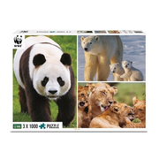 Ambassador | WWF Säugetiere - 3 x 1000 Teile Puzzles