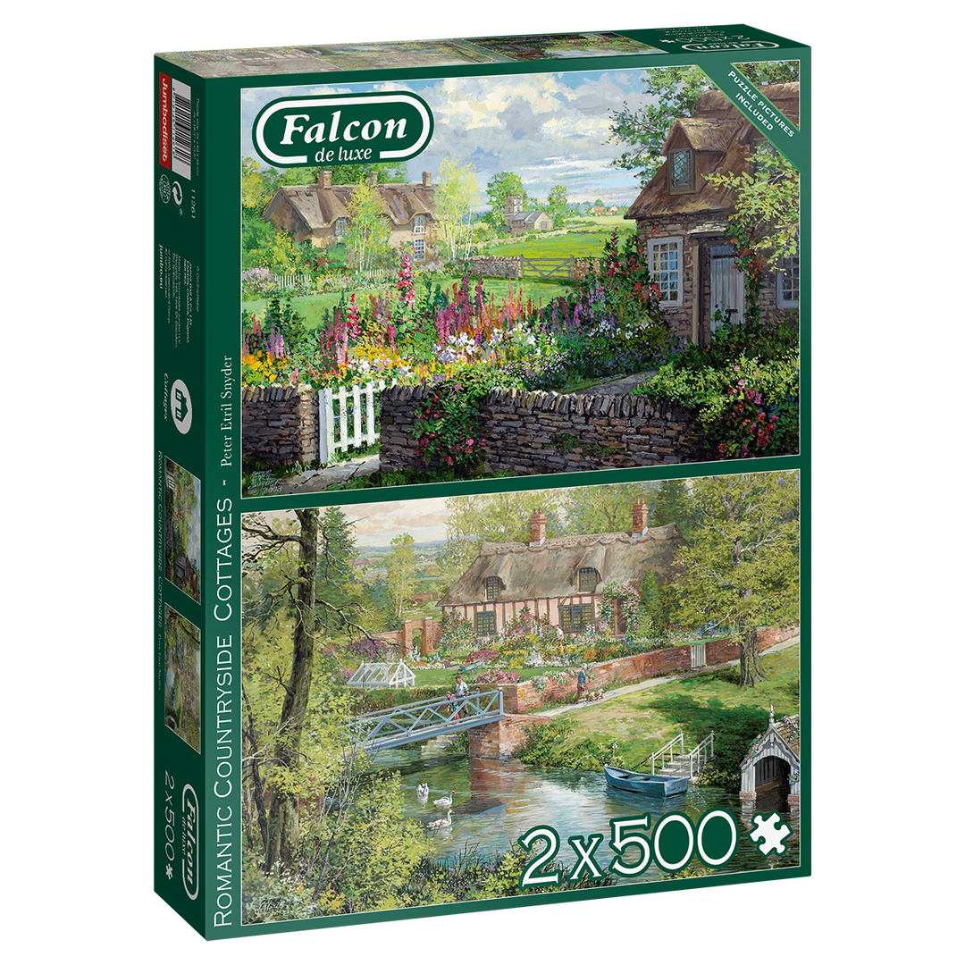 Falcon - Romantic Countryside Cottages - 2x500 Teile Puzzles