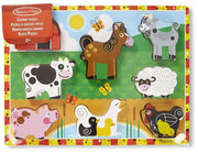 Melissa&Doug - Tiere auf dem Bauernhof - Holzklotzpuzzle -8 Teile