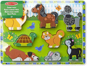Melissa&Doug - Haustiere - Holzklotzpuzzle - 8 Teile - ab 2 J.