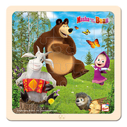 Bino | Masha und der Bär - 20 Teile Rahmenpuzzle