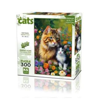 KS Games - Cats Family - 300 Teile Puzzle