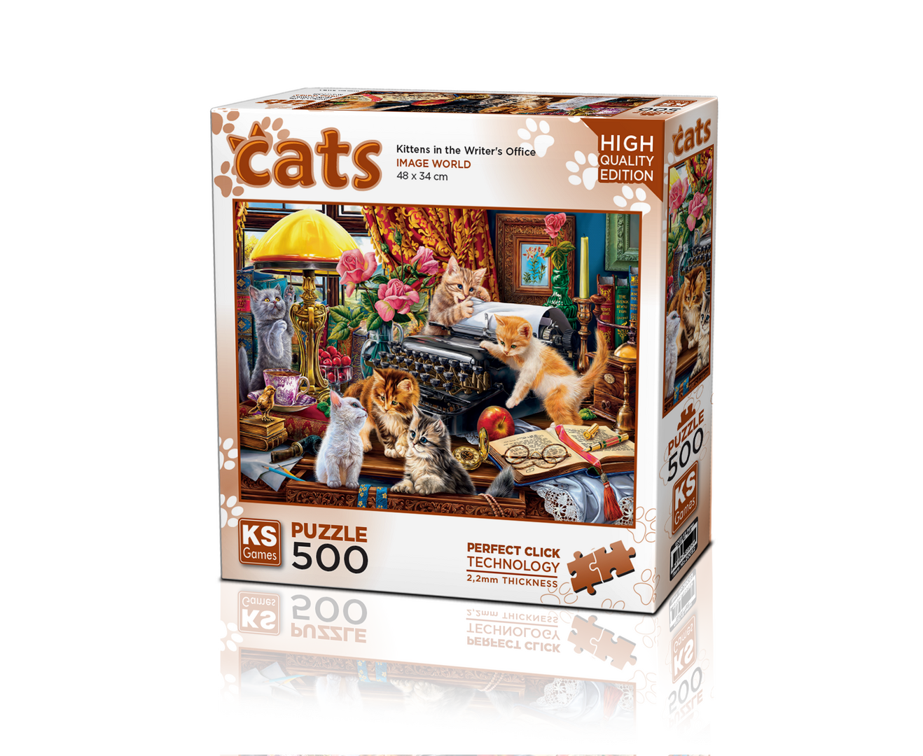 KS Games - Kittens in the Writer`s Office - 500 Teile Puzzle