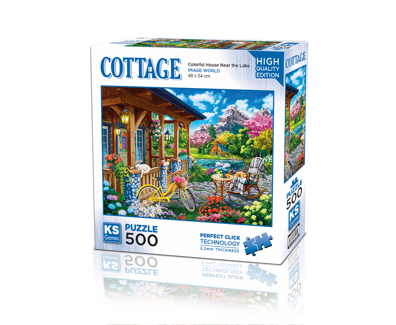 KS Games - Colorful House Near the Lake - 500 Teile Puzzle