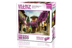 KS Games - Flowered Village Houses - 500 Teile Puzzle