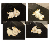 Sikahirsch Kälbchen | Weiss und Gold