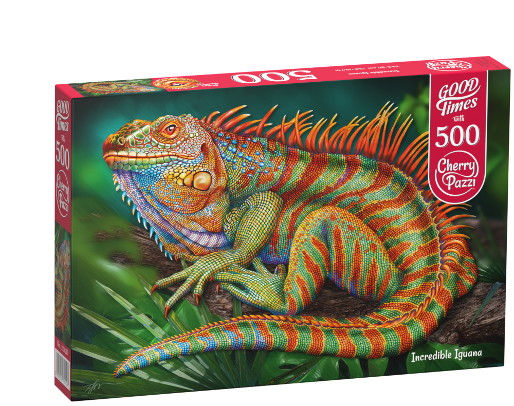 CherryPazzi - Incredible Iguana - 500 Teile Puzzle - Nur CHF 11.90! Jetzt kaufen auf fluxed.ch
