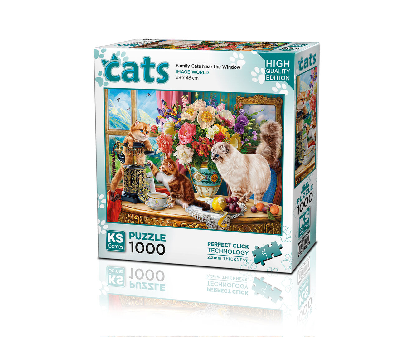 KS Games - Family Cats Near the Window - 1000 Teile Puzzle