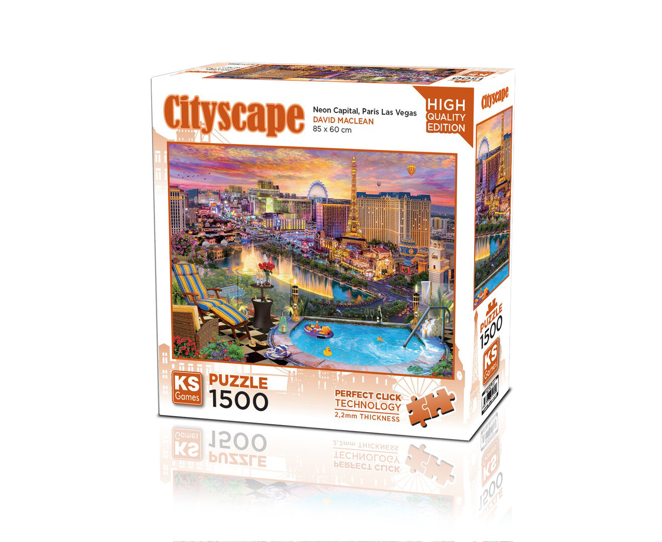 KS Games - Neon Capital, Paris Las Vegas - 1500 Teile Puzzle