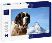 Lais - Bernhardiner mit Matterhorn - 1000 Teile Puzzle