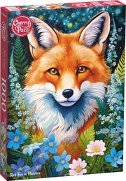 CherryPazzi - Red Fox in Flowers - 1000 Teile Puzzle