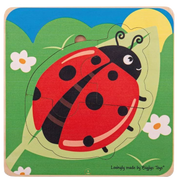 Bigjigs Toys | Lifecycle Puzzle - Marienkäfer - 6 Teile Holzpuzzle