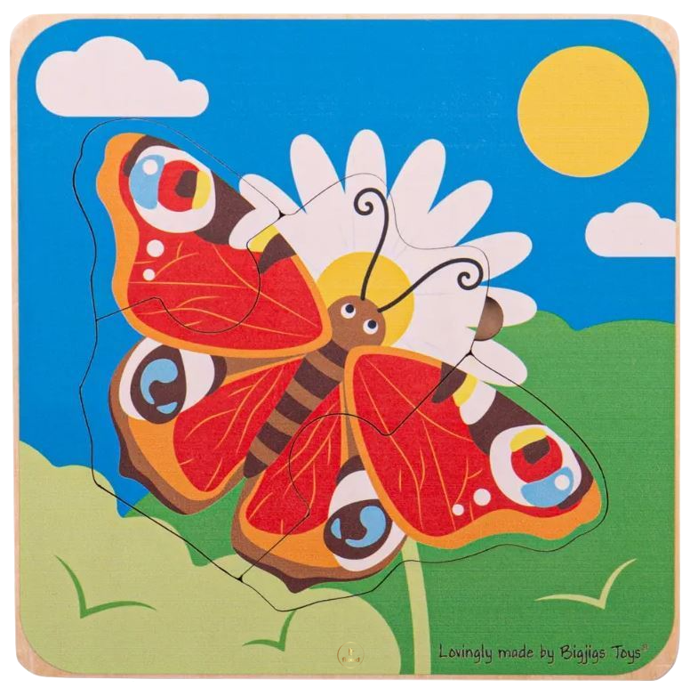 Bigjigs Toys | Lifecycle Puzzle - Schmetterling - 6 Teile Holz - Nur CHF 9.90! Jetzt kaufen auf fluxed.ch
