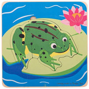Bigjigs Toys | Lifecycle Puzzle - Frosch - 6 Teile Holz