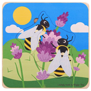 Bigjigs Toys | Lifecycle Puzzle - Honigbiene - 6 Teile Holz