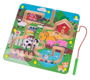 Bigjigs Toys | Maze Puzzle - Bauernhof Holz