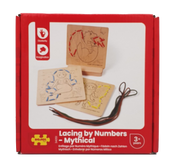 Bigjigs Toys | Fädeln nach Zahlen - Mythisch - ab 3 Jahren
