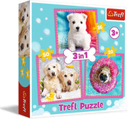 Trefl - 3 in 1 - Hunde - 20, 36, 50 Teile Puzzles