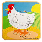 Bigjigs Toys | Lifecycle Puzzle - Huhn - 6 Teile Holz