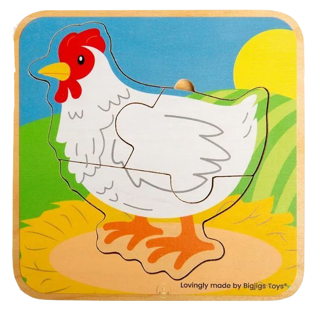 Bigjigs Toys | Lifecycle Puzzle - Huhn - 6 Teile Holz - Nur CHF 9.90! Jetzt kaufen auf fluxed.ch
