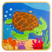 Bigjigs Toys | Lifecycle Puzzle - Meeresschildkröte - 6 Teile Holz