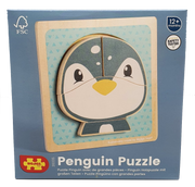Bigjigs Toys | Chunky Puzzle - Pinguin - 4 Teile Holzpuzzle