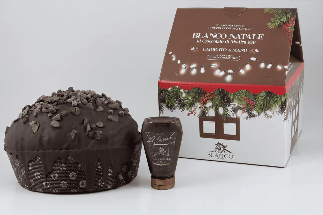Blanco Natale | Panettone al Cioccolato di Modica IGP inkl. Crema di Cioccolato 190g