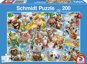Schmidt - Tierische Selfies - 200 Teile Puzzle