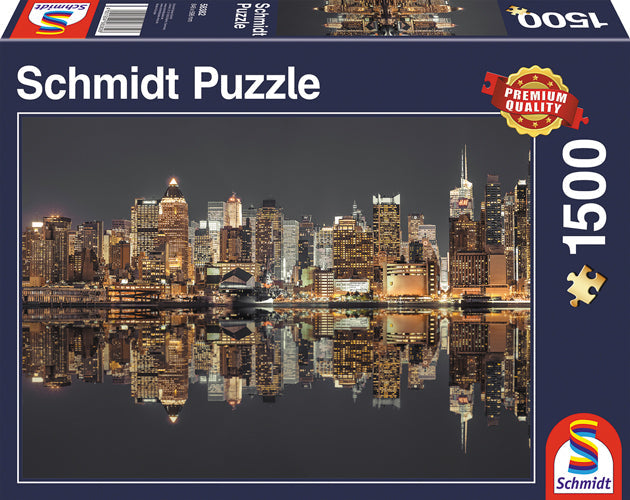 Schmidt - New York Skyline bei Nacht - 1500 Teile Puzzle - Nur CHF 14.45! Jetzt kaufen auf fluxed.ch