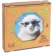 Milliwood - Sheep in blue - 90 Holzteile Puzzle