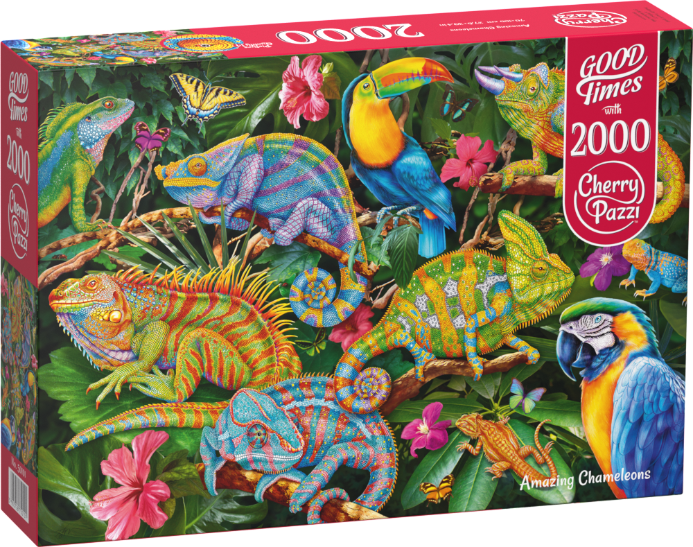 CherryPazzi - Amazing Chameleons - 2000 Teile Puzzle - Nur CHF 21.90! Jetzt kaufen auf fluxed.ch
