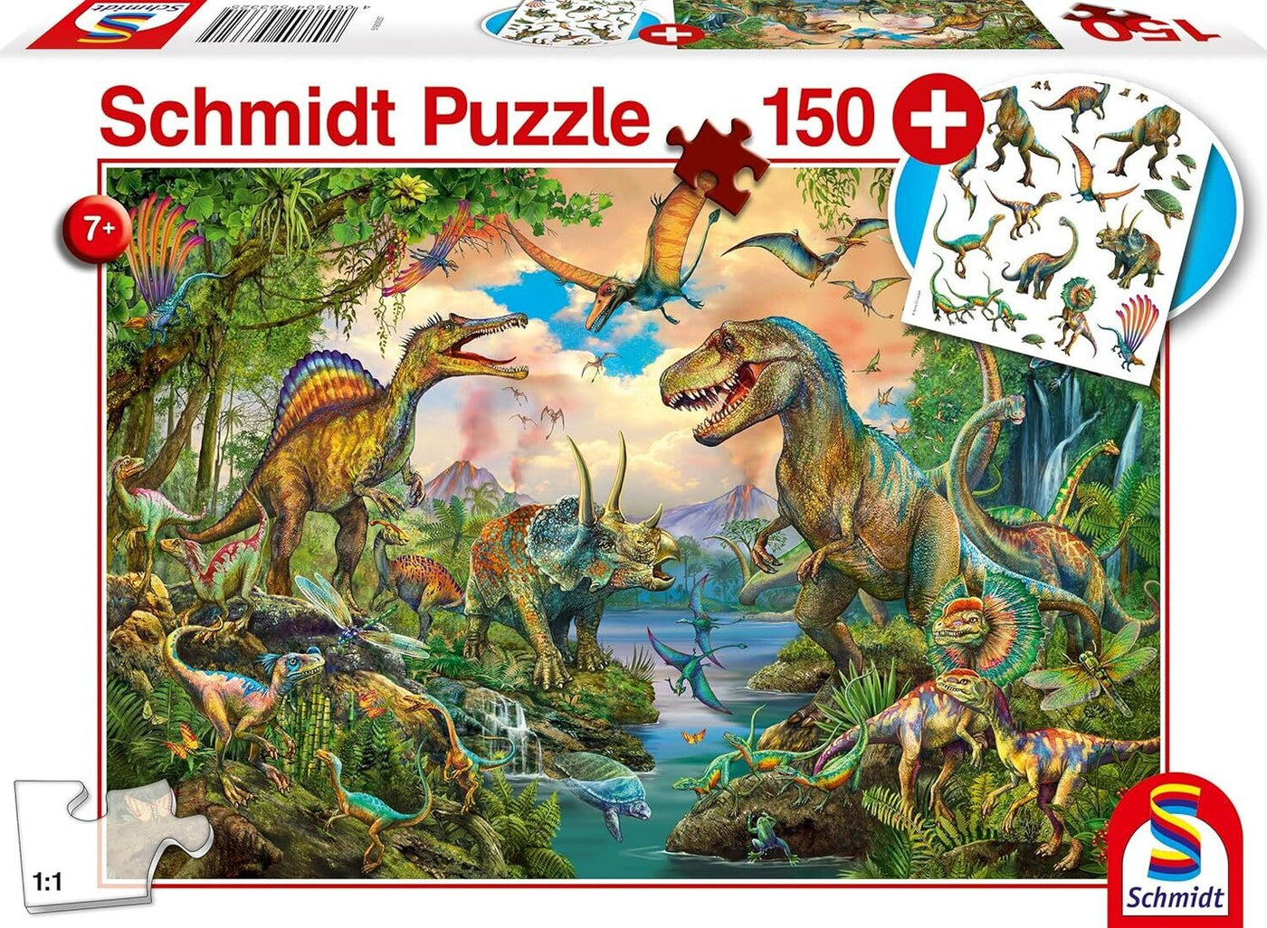 Schmidt - Wilde Dinos (+Tattoos) - 150 Teile Puzzle