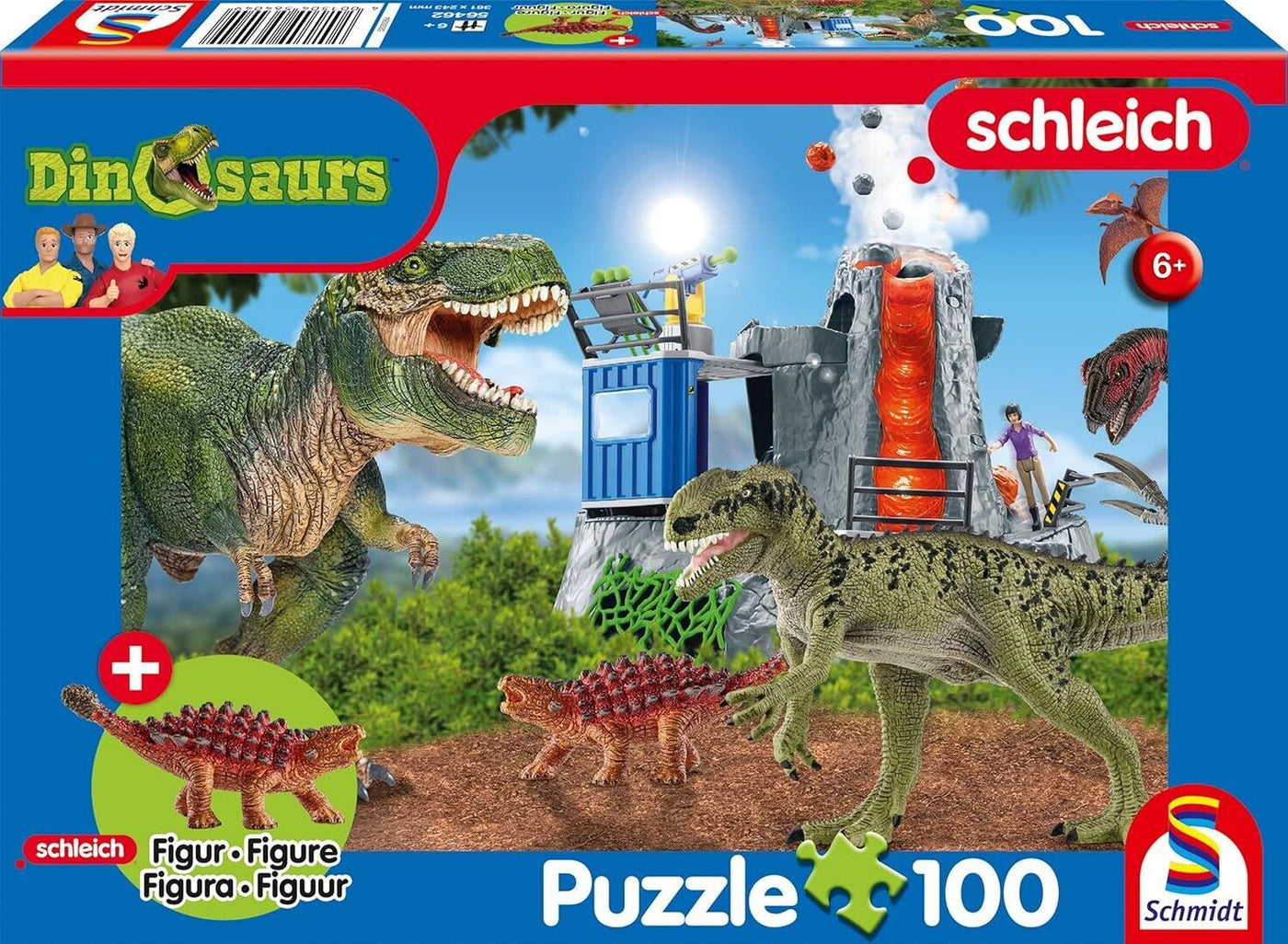 Schmidt - Dinosaurier der Urzeit (+1 Figur) - 100 Teile Puzzle