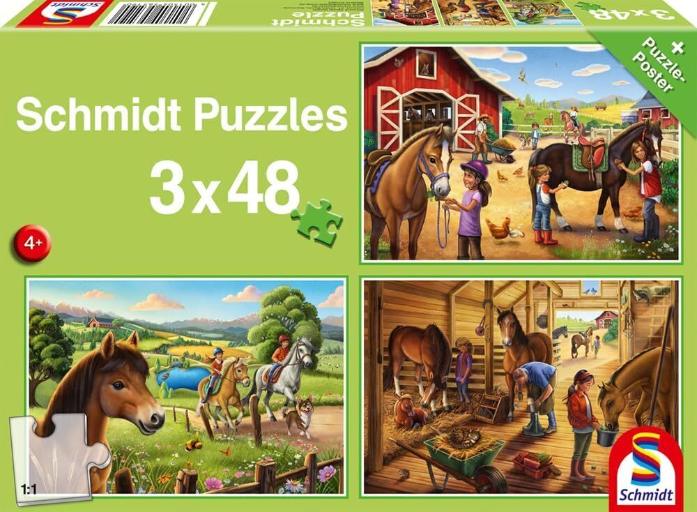 Schmidt - Meine Lieblingspferde - 3x48 Teile Puzzle
