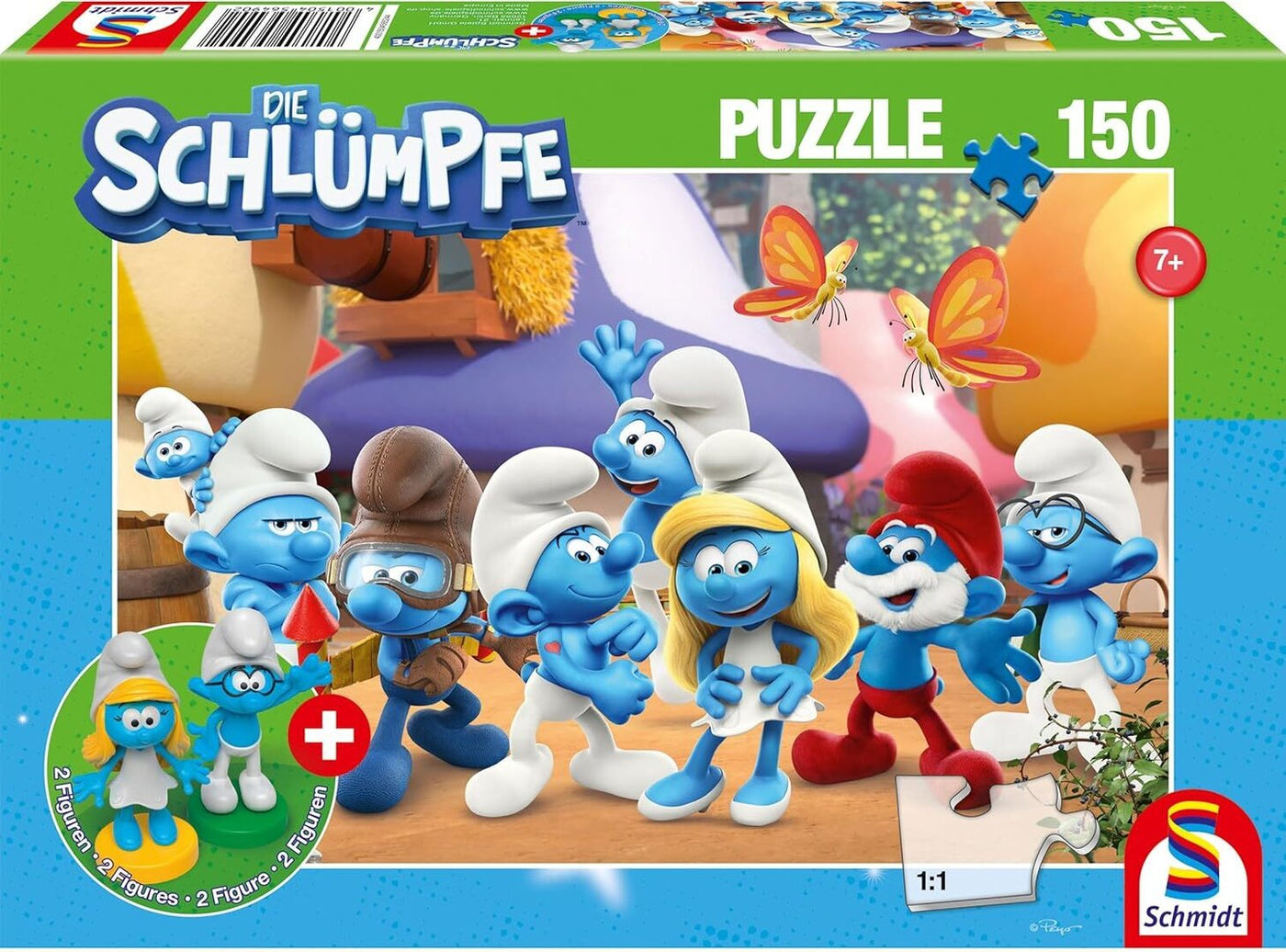 Schmidt - Schlumpfige Freunde (+2 Figuren) - 150 Teile Puzzle