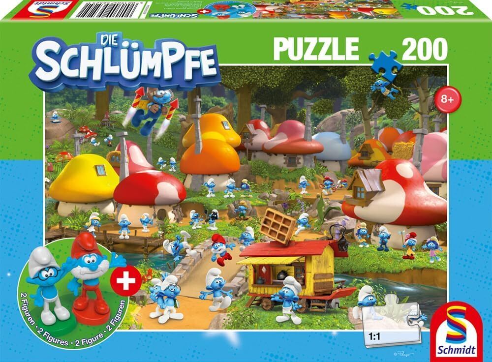 Schmidt - In Schlumpfhausen (+2 Figuren) - 200 Teile Puzzle