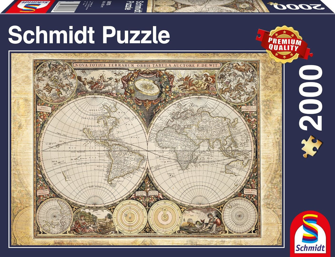 Schmidt - Historische Weltkarte - 2000 Teile Puzzle