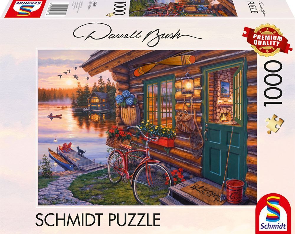 Schmidt - Seehütte mit Fahrrad - 1000 Teile Puzzle