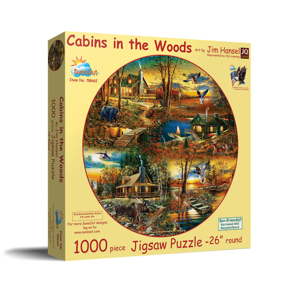 SunsOut - Cabins in the Woods - 1000 Teile Puzzle