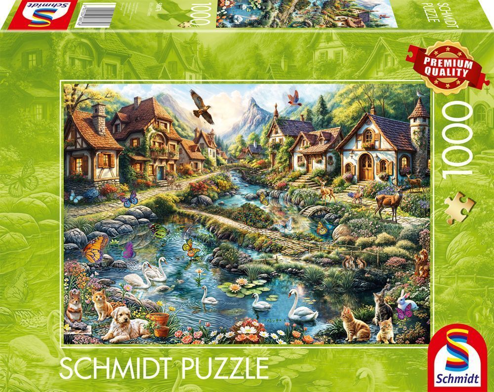 Schmidt - Dörfchen am Waldesrand - 1000 Teile Puzzle
