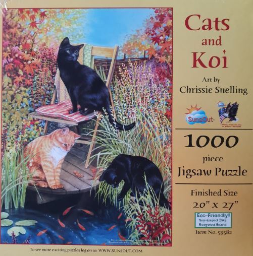 SunsOut - Cats and Koi - 1000 Teile Puzzle - Nur CHF 21.90! Jetzt kaufen auf fluxed.ch