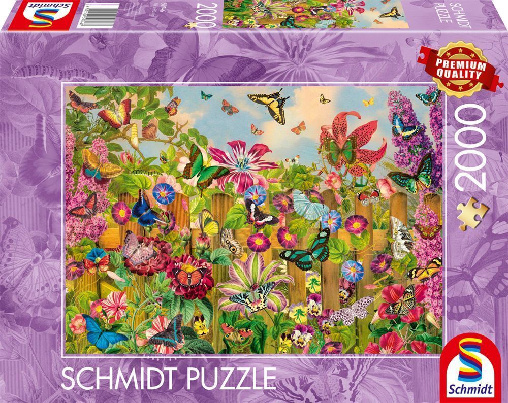 Schmidt - Wunderschöner Schmetterlingsgarten - 2000 Teile Puzzle
