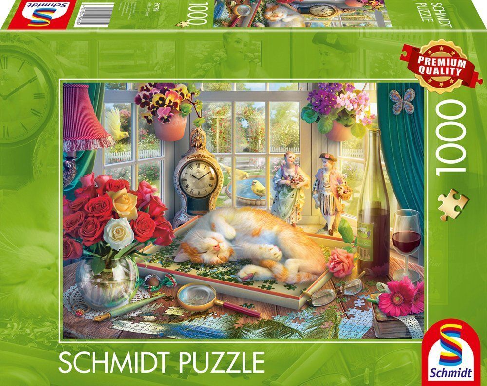 Schmidt - Puzzlezeit mit Katze - 1000 Teile Puzzle