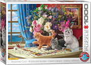 Eurographics - Puzzelnde Katzen - 1000 Teile Puzzle