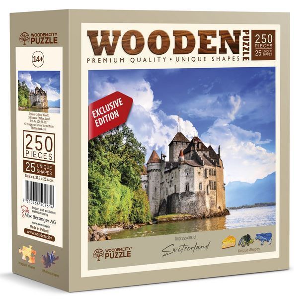 Wooden.City - Schloss Chillon, Waadt - 250 Teile Puzzle