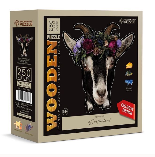 Wooden.City - Bündner Strahlenziege Jori - 250 Teile Puzzle